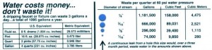 wasted water costs money